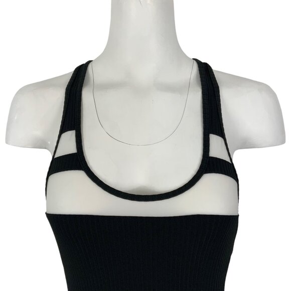 Hurley Block Party Racerback One Piece Swimsuit S Black Striped Beach - Picture 5 of 12